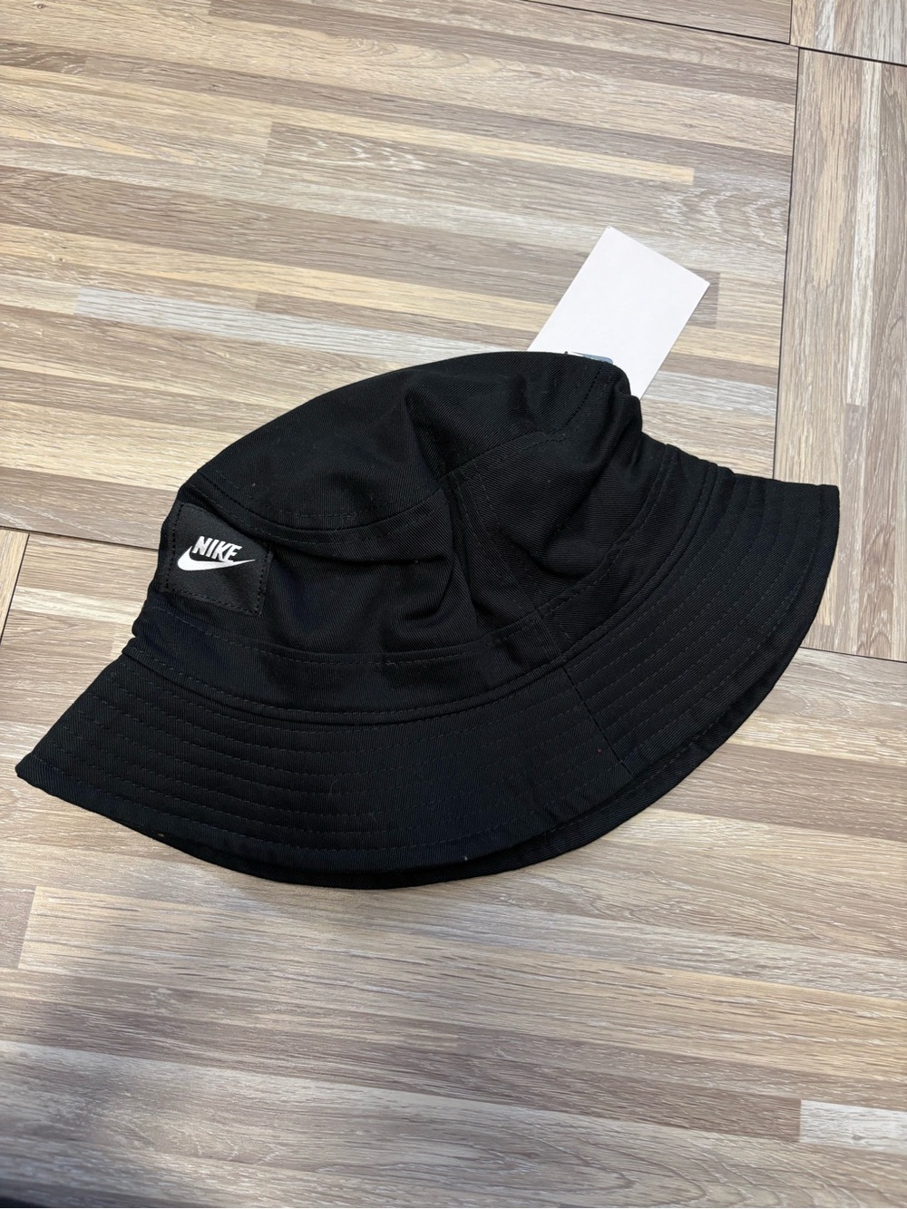 Nike Black Bucket Hat with White Logo
